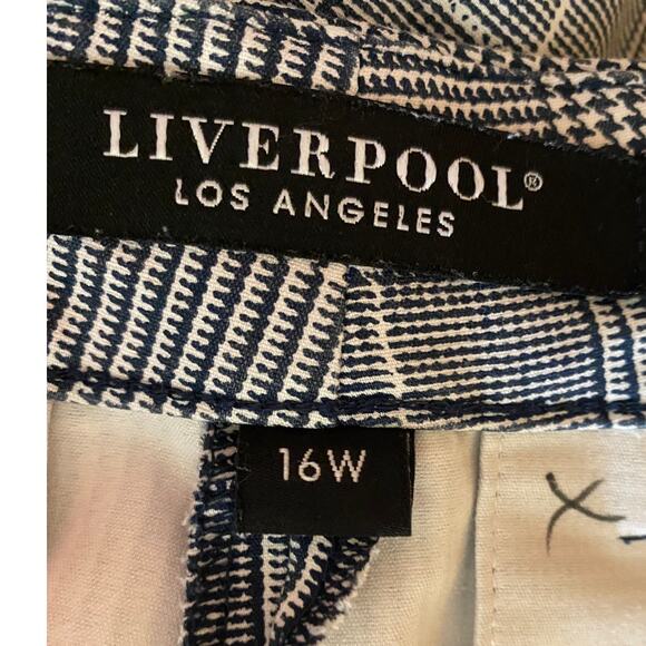 Liverpool Los Angeles Womens Pants Size 16W Gray Plaid Straight Leg - Picture 6 of 6